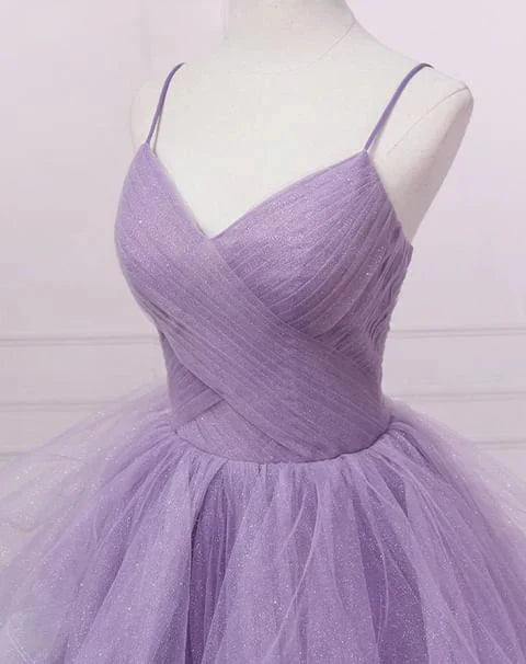 Green/Blue Long Shiny Elegant Spaghetti Straps Long Ruffled Organza Ball Gown Evening Dress Quinceanera Dress