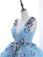 Ball Gown Prom Dresses Luxurious Dress Engagement Court Train Sleeveless V Neck Tulle With Pleats Appliques 2