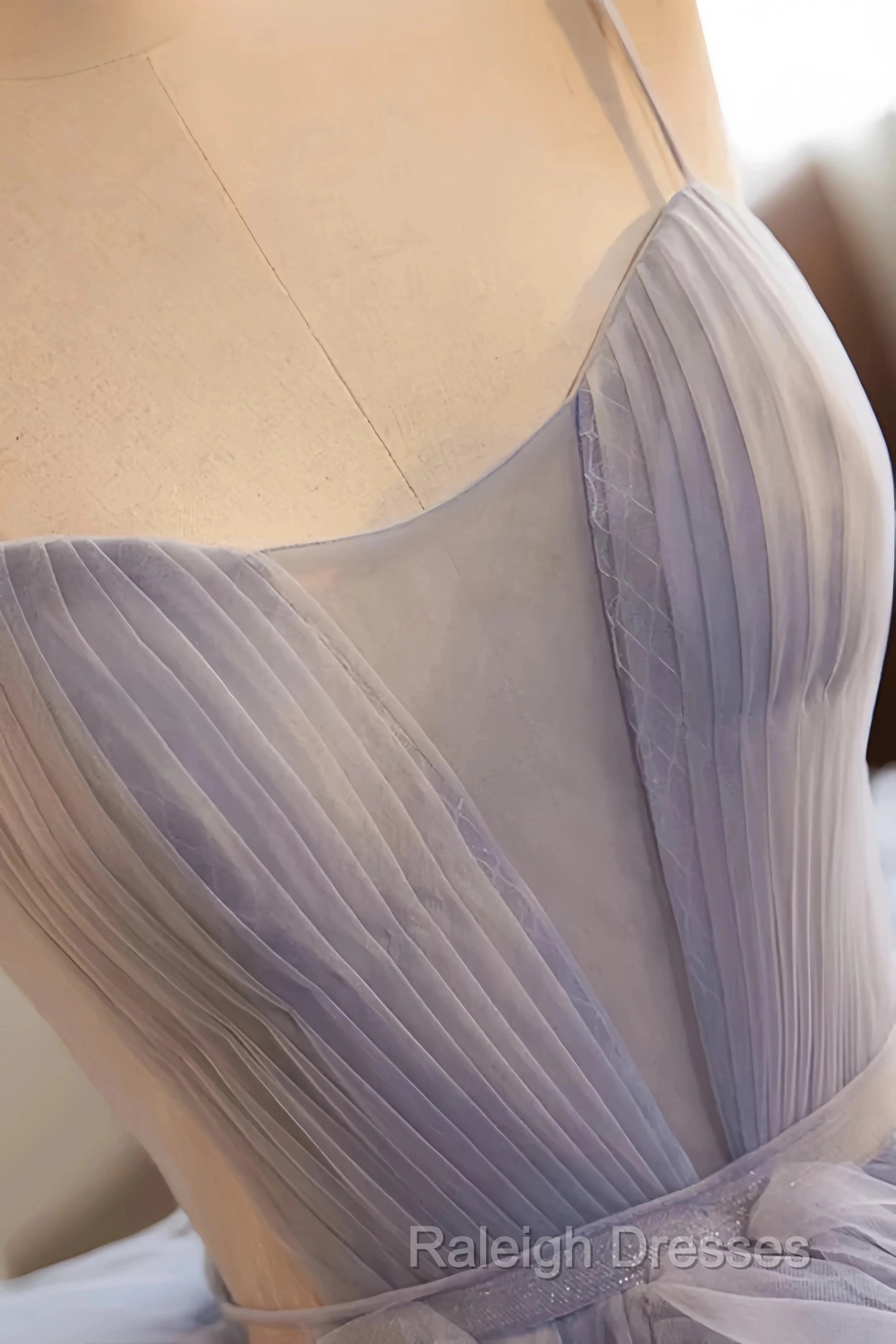 Ball Gown Ruffles Blue Tulle Lace Up Prom Dress