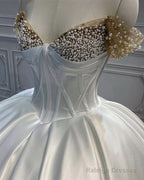 Ball Gown Satin Corset Wedding Dresses