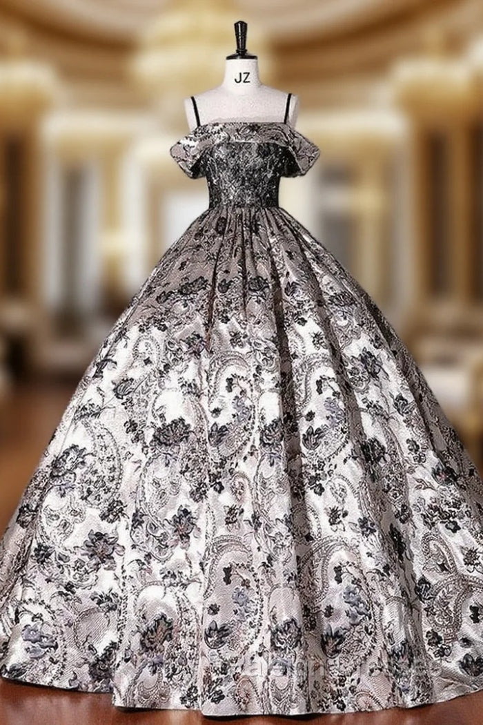 Ball Gown Satin Lace Spaghetti Straps Quinceanera Dress Main image