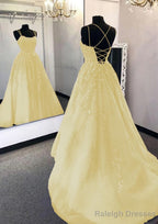 Ball Gown Scoop Neck Long Dress Floor Length Tulle Prom Dress