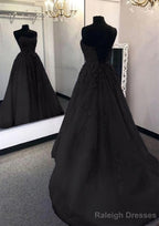 Ball Gown Scoop Neck Long Dress Floor Length Tulle Prom Dress