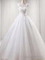 Ball-Gowns Square Ruffles Floor Length Tulle Wedding Dress