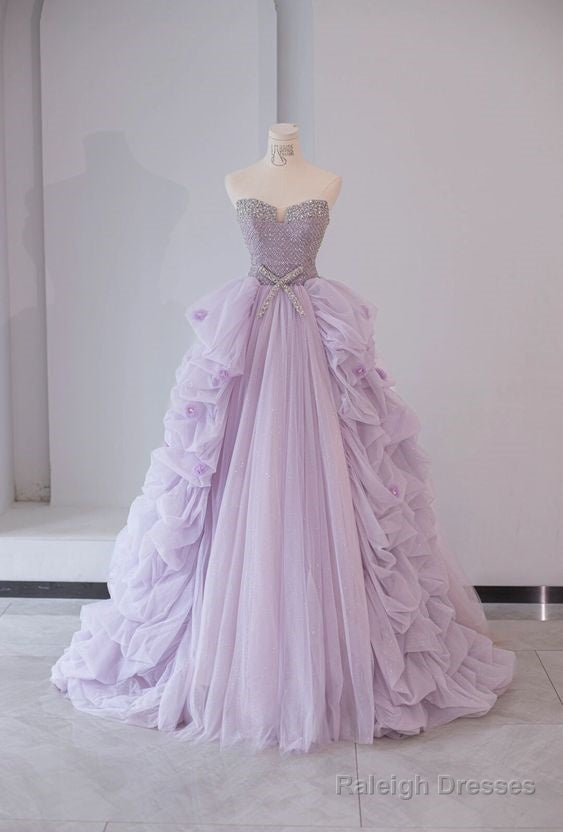 Ball Gown Strapless Fairy Lilac Prom Dress Long Party Dresses Main image