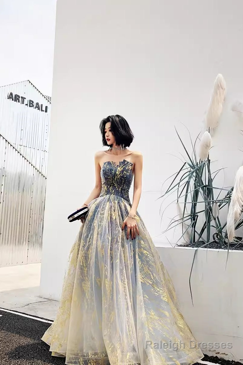 Ball Gown Strapless Sequin Prom Dresses Long Evening Dress Secondary image