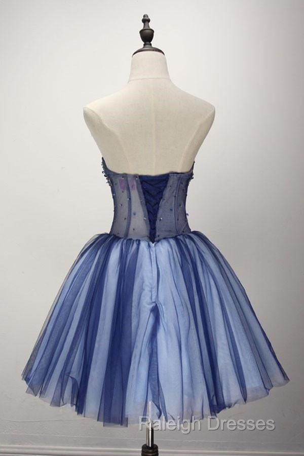 Ball Gown Strapless Short Tulle Homecoming Dress With Beading Secondary image