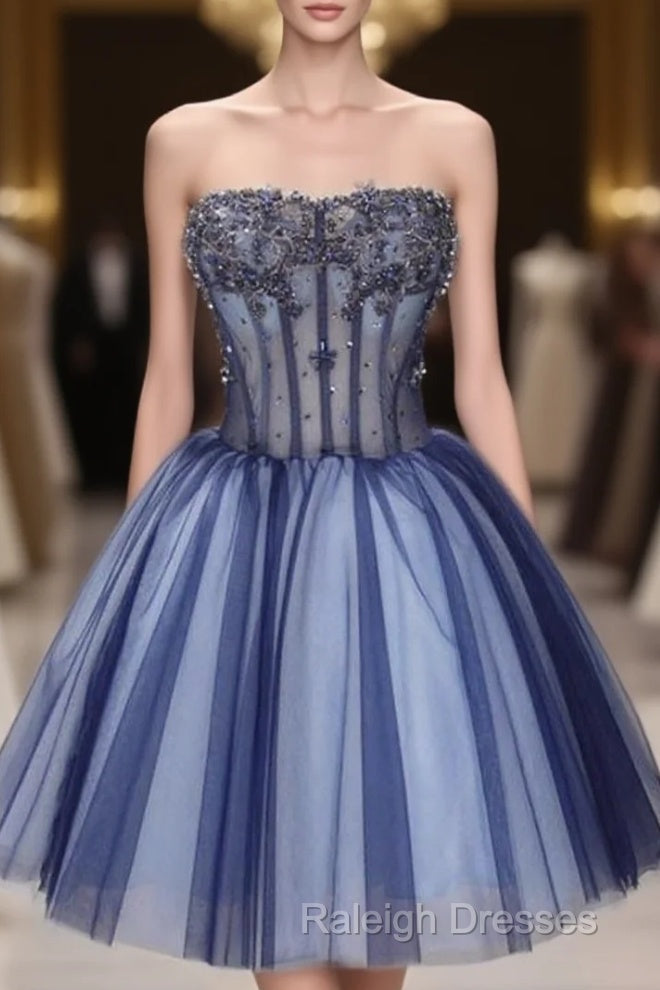 Chic Ball Gown Strapless Short Homecoming Dress 18th Birthday Outfits C622