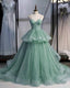 Ball Gown Sweetheart Corset Ruffles Dress