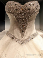 Ball-Gowns Sweetheart Sequin Cathedral Train Tulle Wedding Dresses