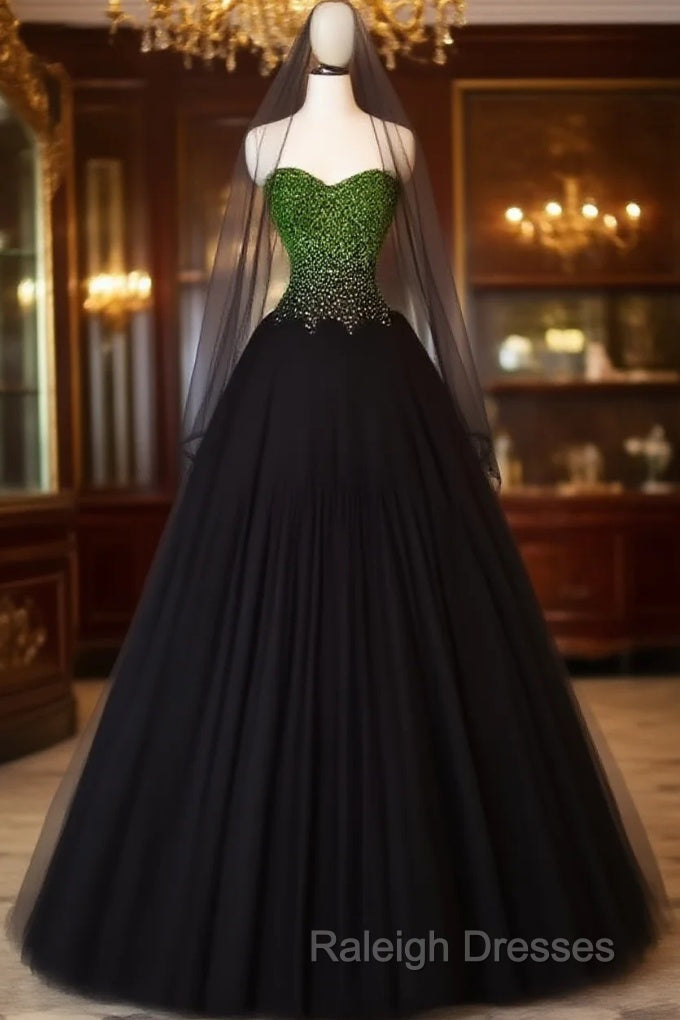 Ball Gown Sweetheart Tulle Black Prom Dresses Evening Dress Main image