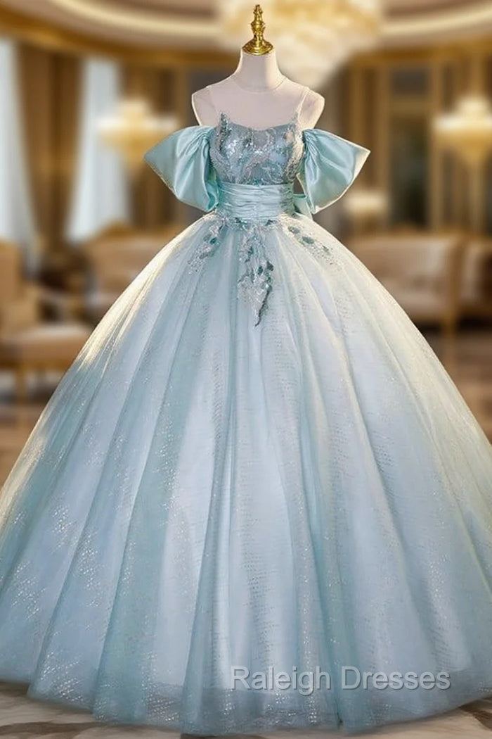 Ball Gown Tulle Sequins Appliques Quinceanera Dress