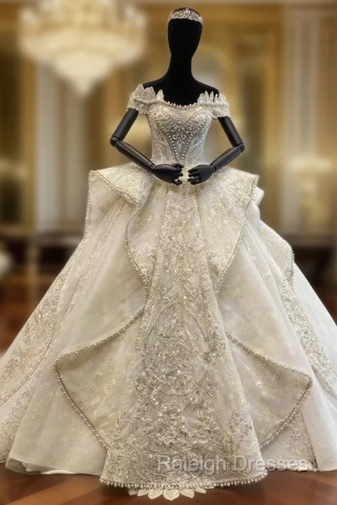 Ball Gown Tulle Sequins Beading Wedding Dresses Main image