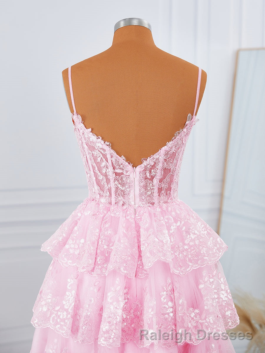 Ball-Gown Tulle V-neck Appliques Lace Corset Short/Mini Dress