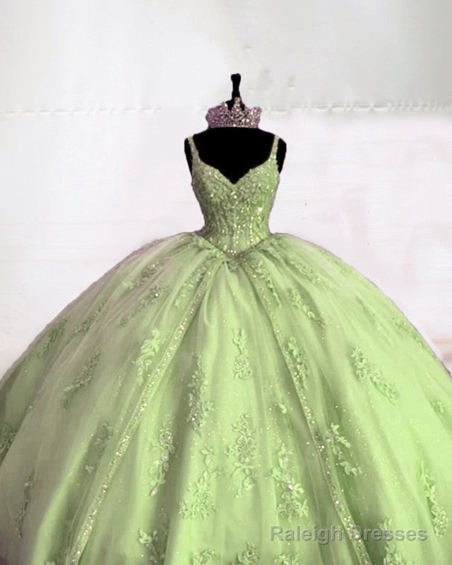 Ball Gowns V-Neck Corset Appliques Dresses