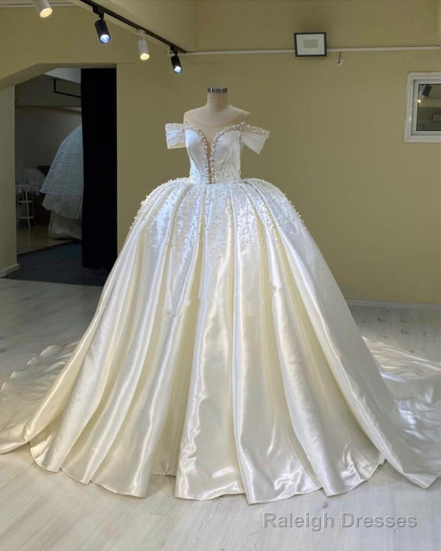 Ball Gowns Wedding Dresses Satin Off Shoulder Main image