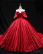 Ball Gowns Wedding Dress Satin Ruffles Sleeves