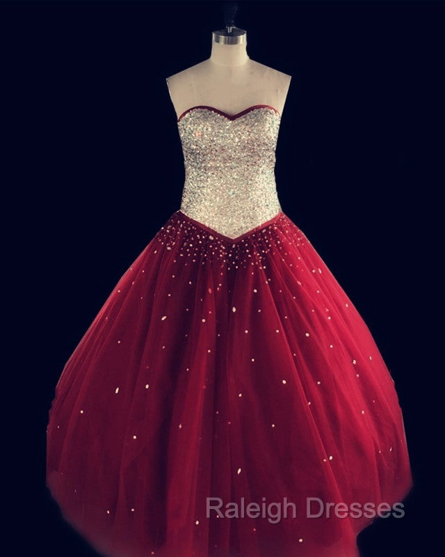 Ball Gowns Quinceanera Dresses Crystal Beaded Sweetheart Bodice Corset Secondary image