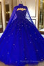 Beaded Appliques Wedding Dress, Prom Dresses