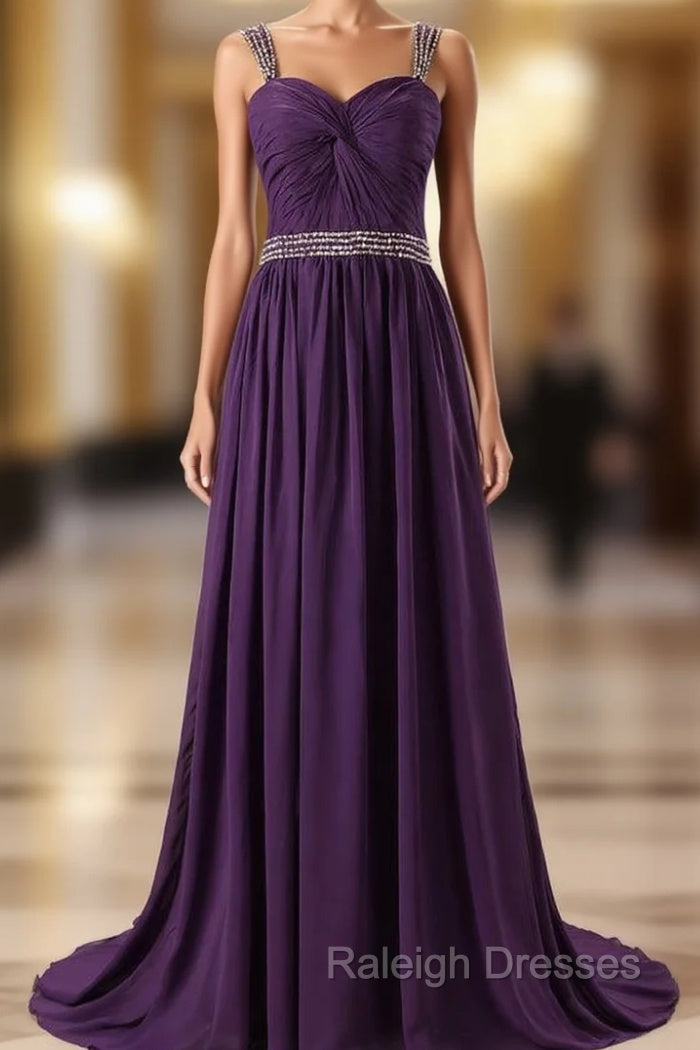 Beading A-line Chiffon Prom Dress Sweetheart Prom Dress Main image