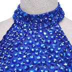 Beading Keyhole Back Homecoming Dress