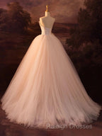 Beautiful A-Line Strapless Tulle Long Prom Dress Evening Dress