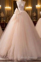 Beautiful A-Line Strapless Tulle Long Prom Dress Evening Dress