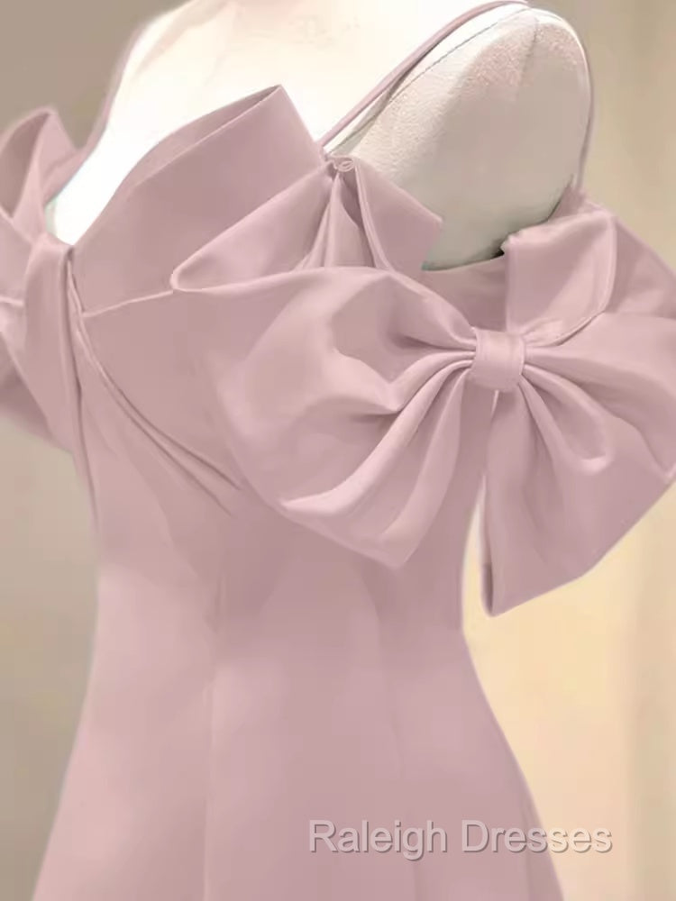 Beautiful A-Line Straps Pink Long Prom Dress