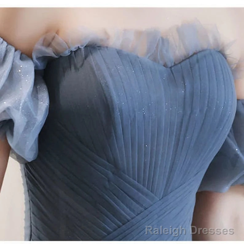 Beautiful Blue Glitter Gown Dress, Long Prom Long Dress Evening Gown