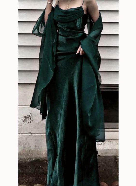 Beautiful Dark Green Long Prom Dress Evening Dress Main image