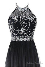 Beautiful Gradient Beaded A-Line Prom Gowns Long Junior Prom Dresses