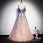 Beautiful Gradient Pink Sweetheart Floor Length Party Dresses, A-Line Gradient Long Prom Dresses