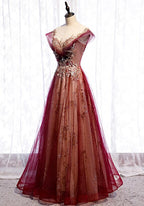 Beautiful Gradient Tulle Sweetheart A-Line Prom Dresses Charming Prom Gowns