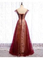 Beautiful Gradient Tulle Sweetheart A-Line Prom Dresses Charming Prom Gowns