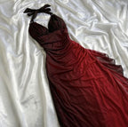 Beautiful Halter Birthday Prom Dress Red Prom Dress