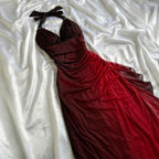 Beautiful Halter Birthday Prom Dress Red Prom Dress