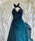 Beautiful Halter Birthday Prom Dress Red Prom Dress