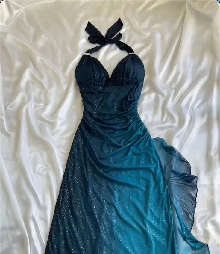 Beautiful Halter Birthday Prom Dress Red Prom Dress