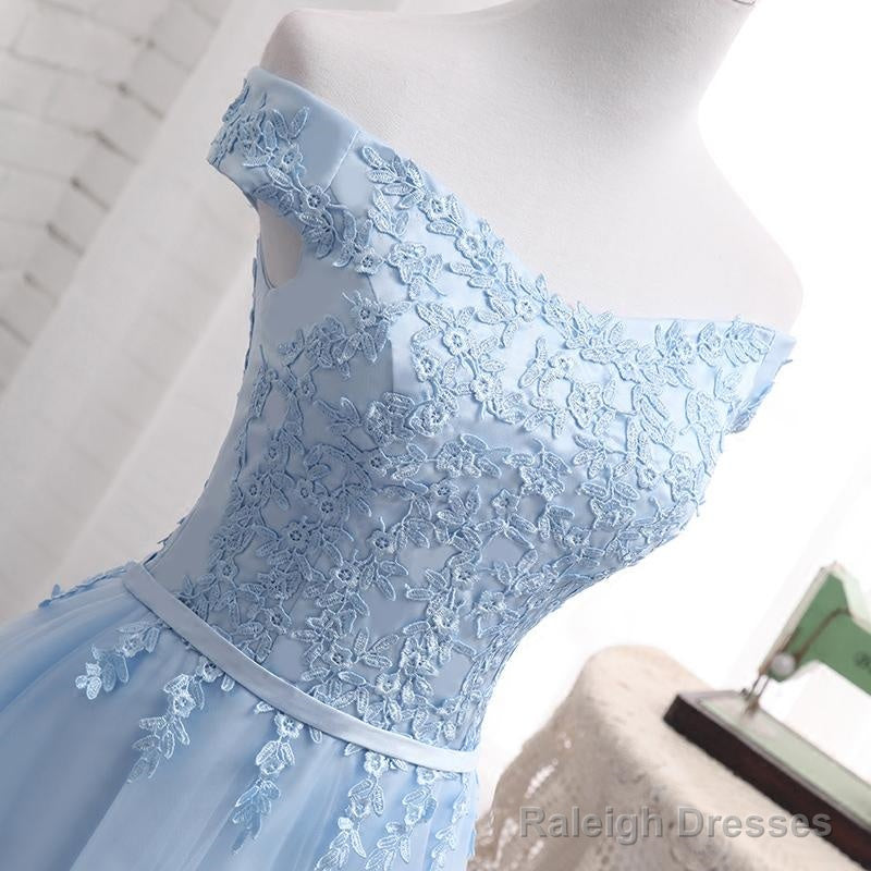 Beautiful Light Blue Party Dress, Charming Blue Bridesmaid Dress , Party Dress Secondary image