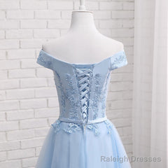 Beautiful Light Blue Party Dress, Charming Blue Bridesmaid Dress , Party Dress