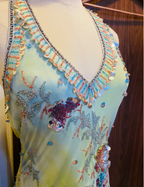 Beautiful Halter Neck Backless Sequined Beaded Chiffon Formal Prom Dress
