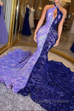 Beautiful Long Mix Colour Sleeveless Mermaid Prom Dress