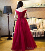 Beautiful Long Sweetheart Off Shoulder Party Dress, Tulle Prom Dress