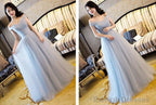 Beautiful Long Sweetheart Off Shoulder Party Dress, Tulle Prom Dress