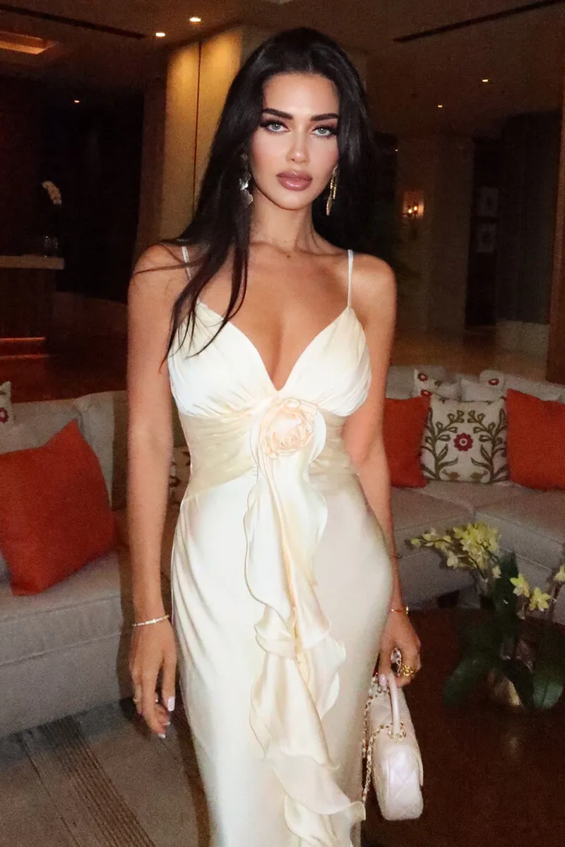 Beautiful Mermaid Spaghetti Straps Satin Long Prom Dress Prom Dresses
