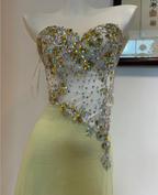 Beautiful Mermaid Sweetheart Neckline Rhinestone Chiffon Long Formal Prom Dress