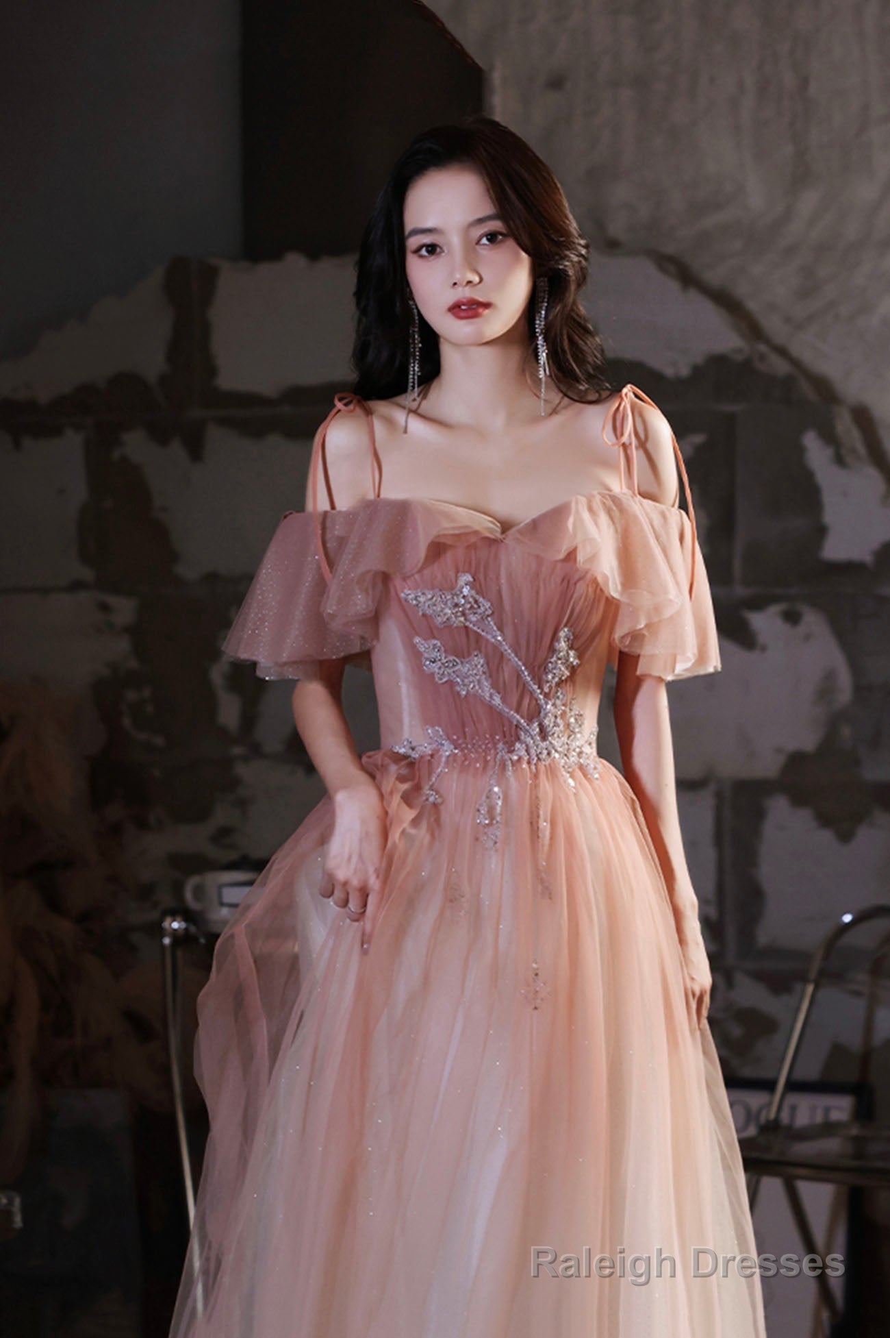 Beautiful Red Off The Shoulder Long Party Dress, A-Line Simple Prom Dress