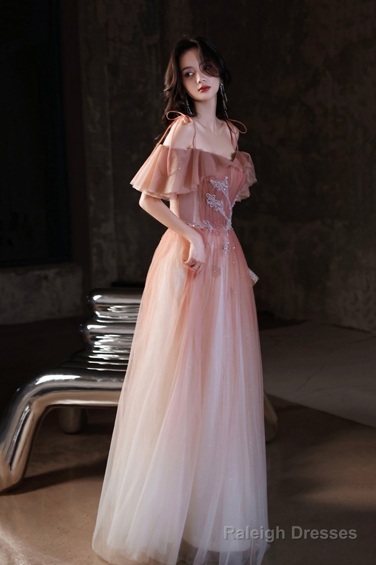 Beautiful Red Off The Shoulder Long Party Dress, A-Line Simple Prom Dress