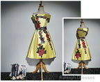 Beautiful Satin Short Flower Off Shoulder Bridesmaid Dresses Cute Homecoming Dresses