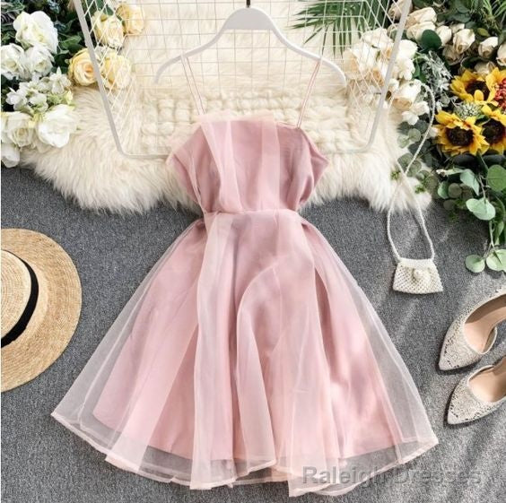 Beautiful Spaghetti Strap Chiffon Summer Homecoming Dress Main image
